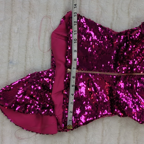 House Of CB Pink Sequin Micro-Mini Dress - Picture 10 of 14